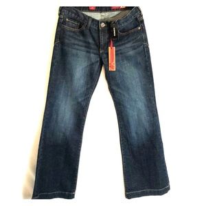 Express Jeans Eva Full Leg size 6 new dark wash
